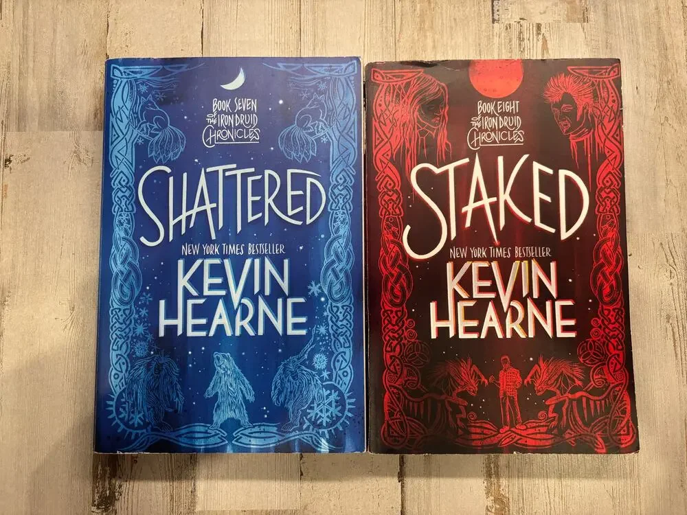 Shattered and Staked Kevin Hearne Iron Druid Chronicles Books 7 and 8 PB